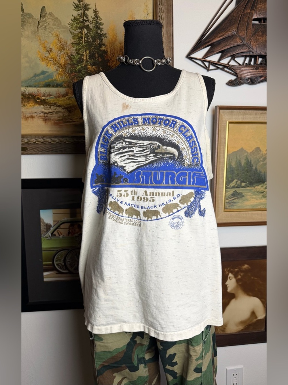 Vintage 1995 STURGIS 55th Tank Top Men's Large